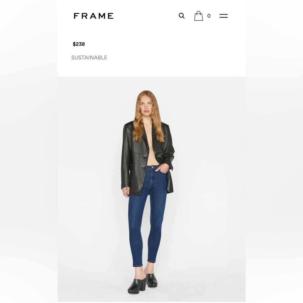 Frame brand jeans- Le High Skinny in color Majesty